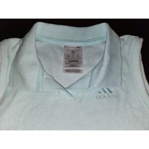 NWT Adidas Tank Polo Terry Cloth Sleeveless Shirt Girls 7/8 Halo Mint Green